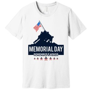 4th Of July Remember And Honor Memorial Day Gift For Veteran Premium T-Shirt