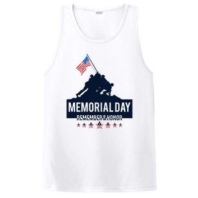 4th Of July Remember And Honor Memorial Day Gift For Veteran PosiCharge Competitor Tank