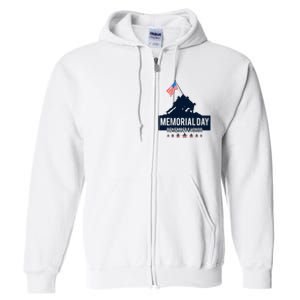 4th Of July Remember And Honor Memorial Day Gift For Veteran Full Zip Hoodie