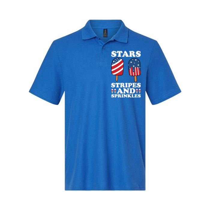 4th Of July Ice Cream Patriotic Ice Cream Cone Usa Ice Cream Great Gift Softstyle Adult Sport Polo