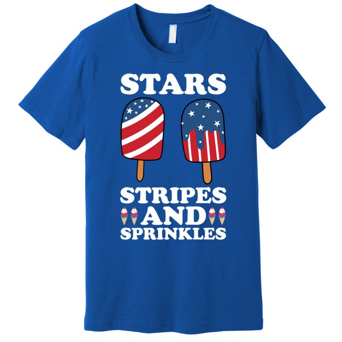 4th Of July Ice Cream Patriotic Ice Cream Cone Usa Ice Cream Great Gift Premium T-Shirt