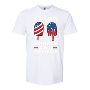 4th Of July Ice Cream Patriotic Ice Cream Cone Usa Ice Cream Great Gift Softstyle CVC T-Shirt