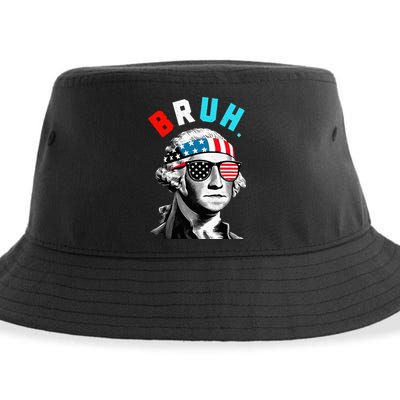 4th Of July 2024 George Washington Bruh Sustainable Bucket Hat