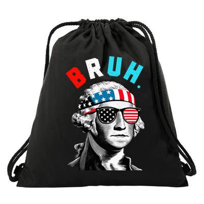 4th Of July 2024 George Washington Bruh Drawstring Bag