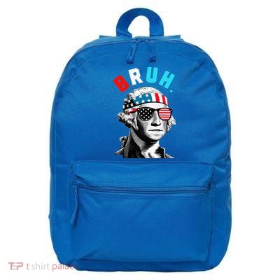4th Of July 2024 George Washington Bruh 16 in Basic Backpack