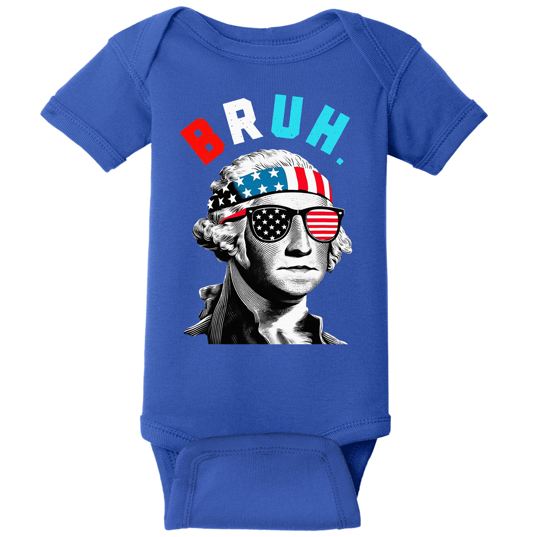 4th Of July 2024 George Washington Bruh Baby Bodysuit
