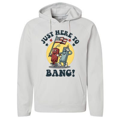 4th Of July Funny Adult Humor For Swinger American Couples Performance Fleece Hoodie