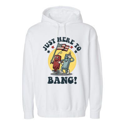 4th Of July Funny Adult Humor For Swinger American Couples Garment-Dyed Fleece Hoodie