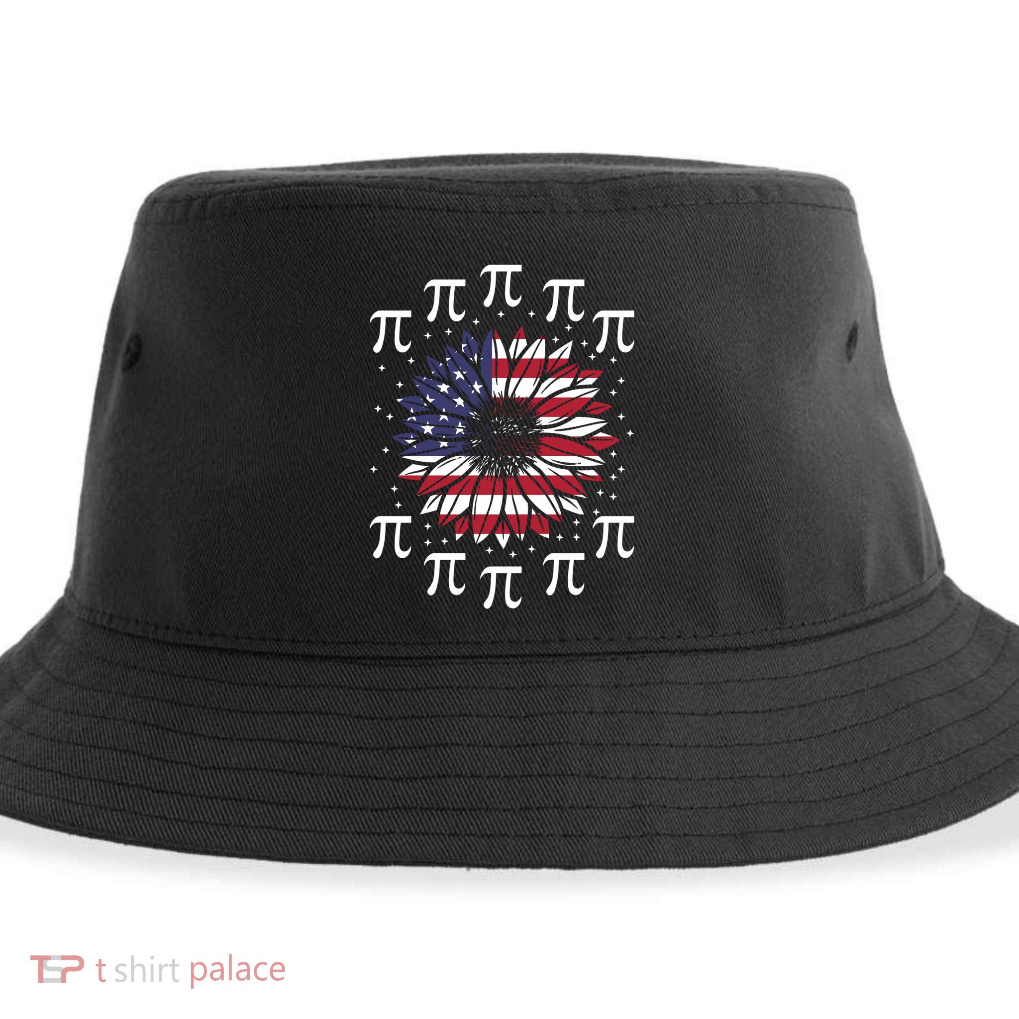 4th Of July Pi Math Teacher America Independence Sunflower Gift Sustainable Bucket Hat