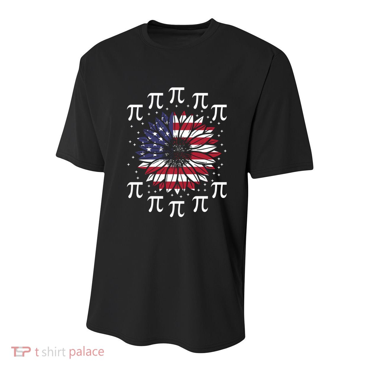 4th Of July Pi Math Teacher America Independence Sunflower Gift Youth Performance Sprint T-Shirt