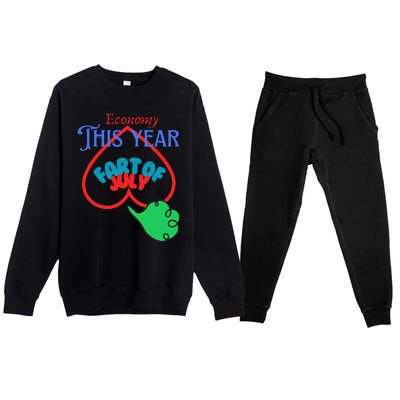 4th Of July Economy This Year Fart Of July Premium Crewneck Sweatsuit Set