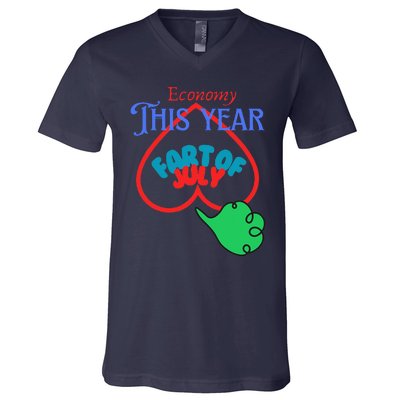 4th Of July Economy This Year Fart Of July V-Neck T-Shirt