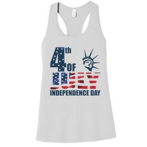 4th Of July Independence Day Women's Racerback Tank