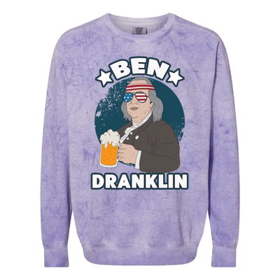 4th Of July Memorial Day Ben Drankin Benjamin Franklin Cute Gift Colorblast Crewneck Sweatshirt