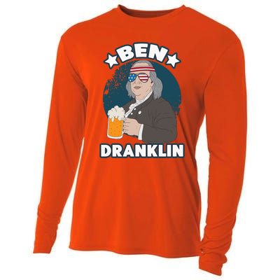 4th Of July Memorial Day Ben Drankin Benjamin Franklin Cute Gift Cooling Performance Long Sleeve Crew