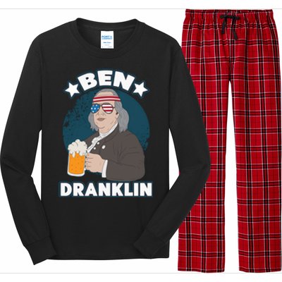 4th Of July Memorial Day Ben Drankin Benjamin Franklin Cute Gift Long Sleeve Pajama Set