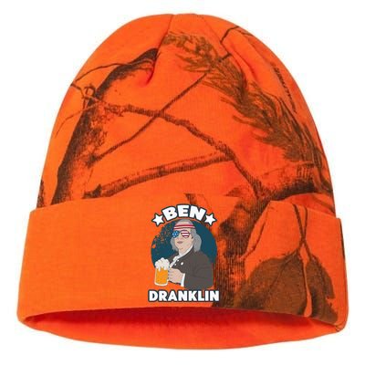 4th Of July Memorial Day Ben Drankin Benjamin Franklin Cute Gift Kati Licensed 12" Camo Beanie