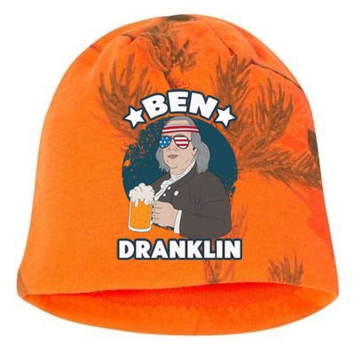 4th Of July Memorial Day Ben Drankin Benjamin Franklin Cute Gift Kati - Camo Knit Beanie