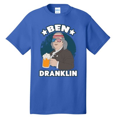 4th Of July Memorial Day Ben Drankin Benjamin Franklin Cute Gift Tall T-Shirt