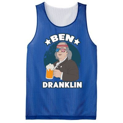 4th Of July Memorial Day Ben Drankin Benjamin Franklin Cute Gift Mesh Reversible Basketball Jersey Tank