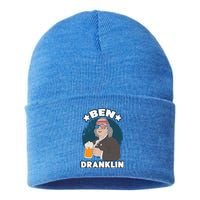 4th Of July Memorial Day Ben Drankin Benjamin Franklin Cute Gift Sustainable Knit Beanie