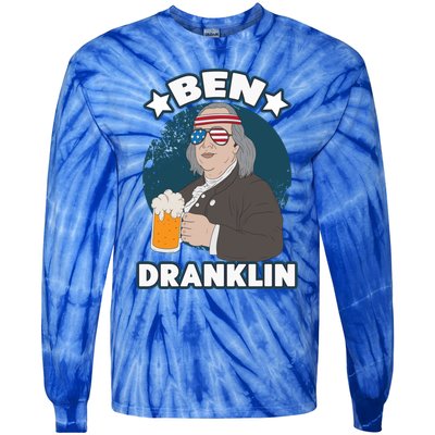 4th Of July Memorial Day Ben Drankin Benjamin Franklin Cute Gift Tie-Dye Long Sleeve Shirt