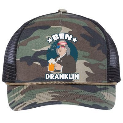 4th Of July Memorial Day Ben Drankin Benjamin Franklin Cute Gift Retro Rope Trucker Hat Cap