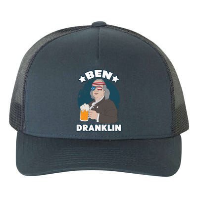 4th Of July Memorial Day Ben Drankin Benjamin Franklin Cute Gift Yupoong Adult 5-Panel Trucker Hat