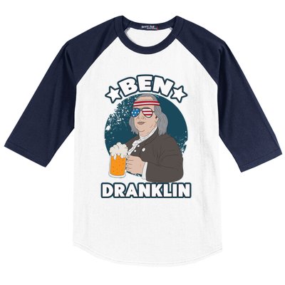 4th Of July Memorial Day Ben Drankin Benjamin Franklin Cute Gift Baseball Sleeve Shirt