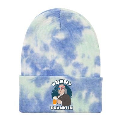 4th Of July Memorial Day Ben Drankin Benjamin Franklin Cute Gift Tie Dye 12in Knit Beanie