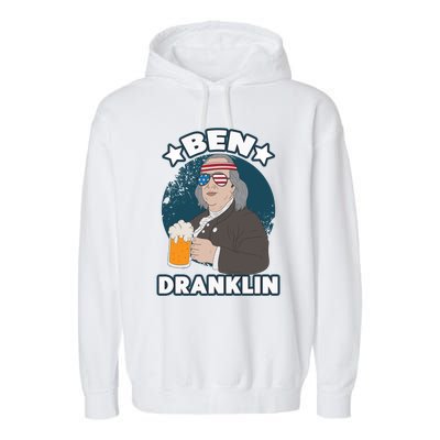 4th Of July Memorial Day Ben Drankin Benjamin Franklin Cute Gift Garment-Dyed Fleece Hoodie