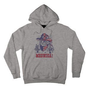 4th Of July Meowica Patriotic Cowboy Cat Tall Hoodie