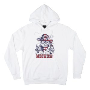 4th Of July Meowica Patriotic Cowboy Cat Hoodie