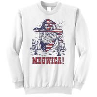 4th Of July Meowica Patriotic Cowboy Cat Sweatshirt