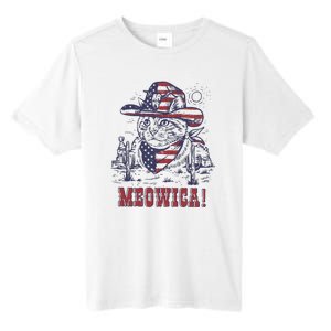 4th Of July Meowica Patriotic Cowboy Cat Tall Fusion ChromaSoft Performance T-Shirt