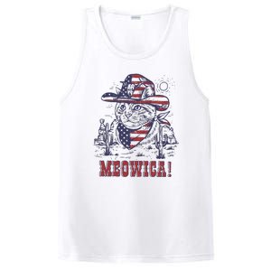 4th Of July Meowica Patriotic Cowboy Cat PosiCharge Competitor Tank