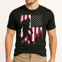 4th Of July Bigfoot Sasquatch American Flag Patriotic Cooling Performance Crew T-Shirt
