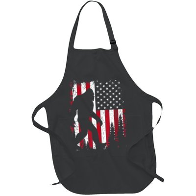 4th Of July Bigfoot Sasquatch American Flag Patriotic Apron