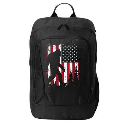 4th Of July Bigfoot Sasquatch American Flag Patriotic City Backpack