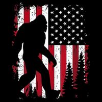 4th Of July Bigfoot Sasquatch American Flag Patriotic Sustainable Bucket Hat