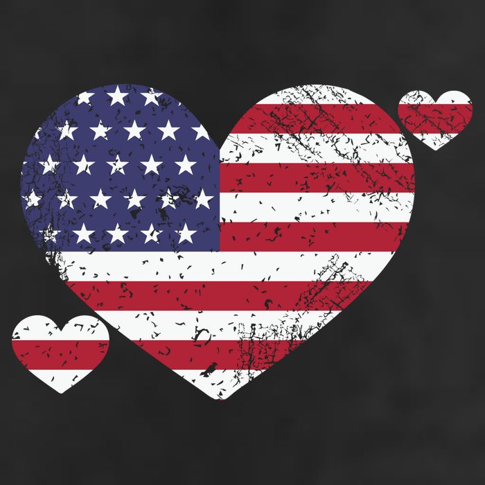 4th Of July American Heart Flag Cool Comfort Performance Bucket Hat