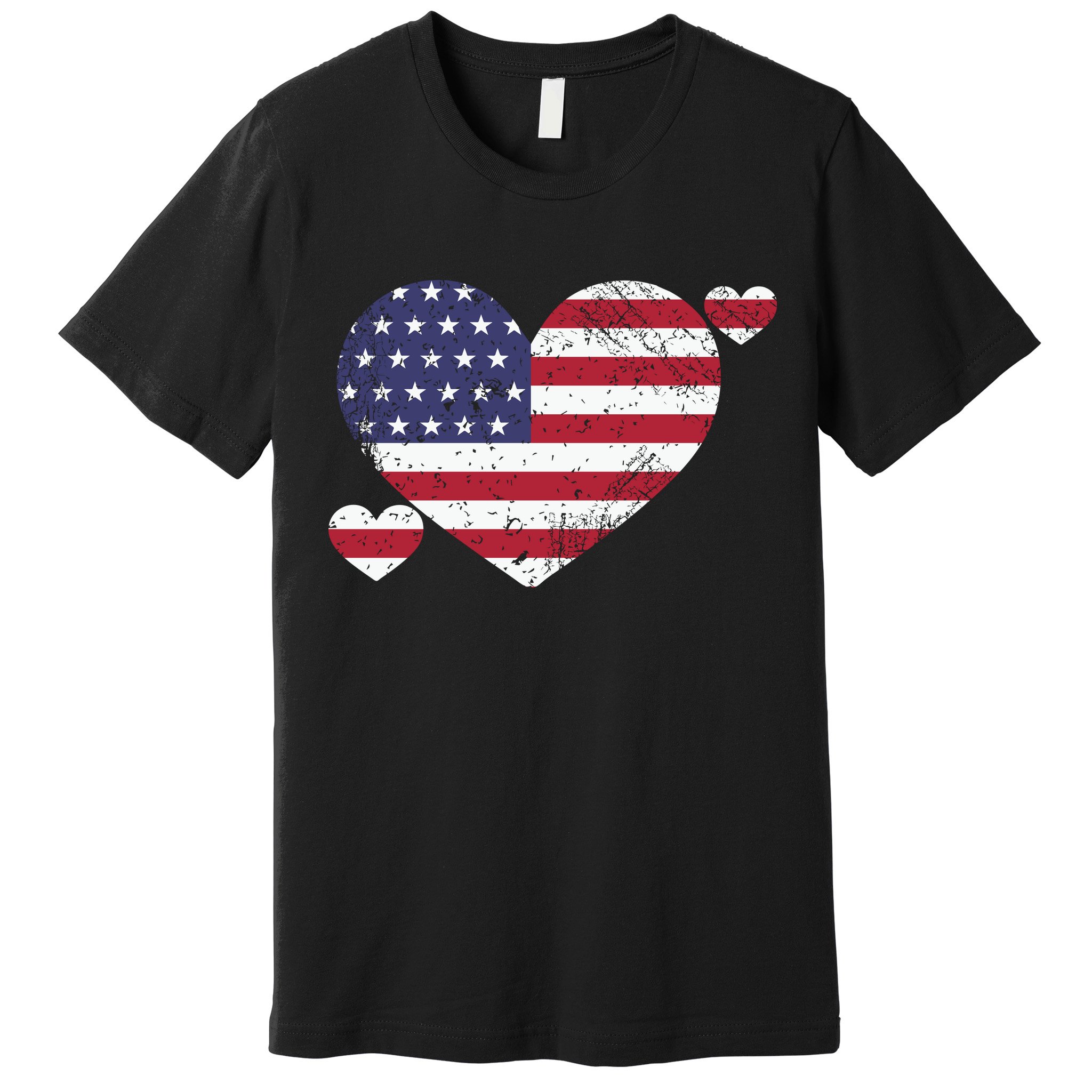 4th Of July American Heart Flag Premium T-Shirt