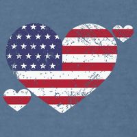 4th Of July American Heart Flag Garment-Dyed Sweatshirt
