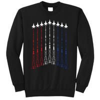 4th Of July Fighter Jet Airplane Red White Blue In The Sky Sweatshirt