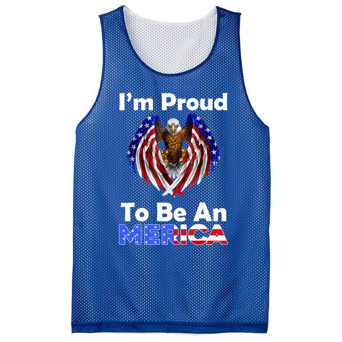 4th Of July Meaningful Gift Proud To Be An American Eagle Us Flag Funny Gift Mesh Reversible Basketball Jersey Tank