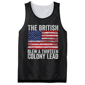 4th Of July The British Blew A Thirteen Colony Lead Mesh Reversible Basketball Jersey Tank