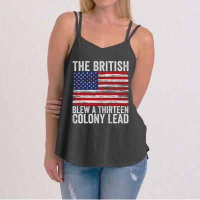 4th Of July The British Blew A Thirteen Colony Lead Women's Strappy Tank