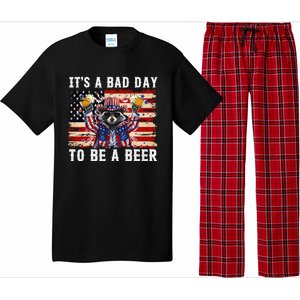 4th Of July Its A Bad Day Tobe A Beer Funny Racoon Gift Pajama Set