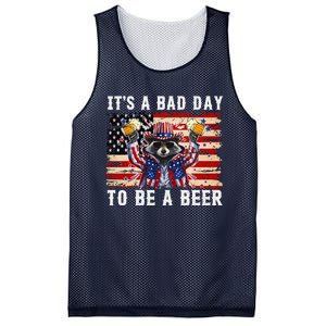 4th Of July Its A Bad Day Tobe A Beer Funny Racoon Gift Mesh Reversible Basketball Jersey Tank