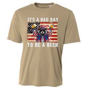 4th Of July Its A Bad Day Tobe A Beer Funny Racoon Gift Cooling Performance Crew T-Shirt